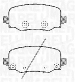 MAGNETI MARELLI 363916060794 -  Комплект тормозных колодок, дисковый тормоз